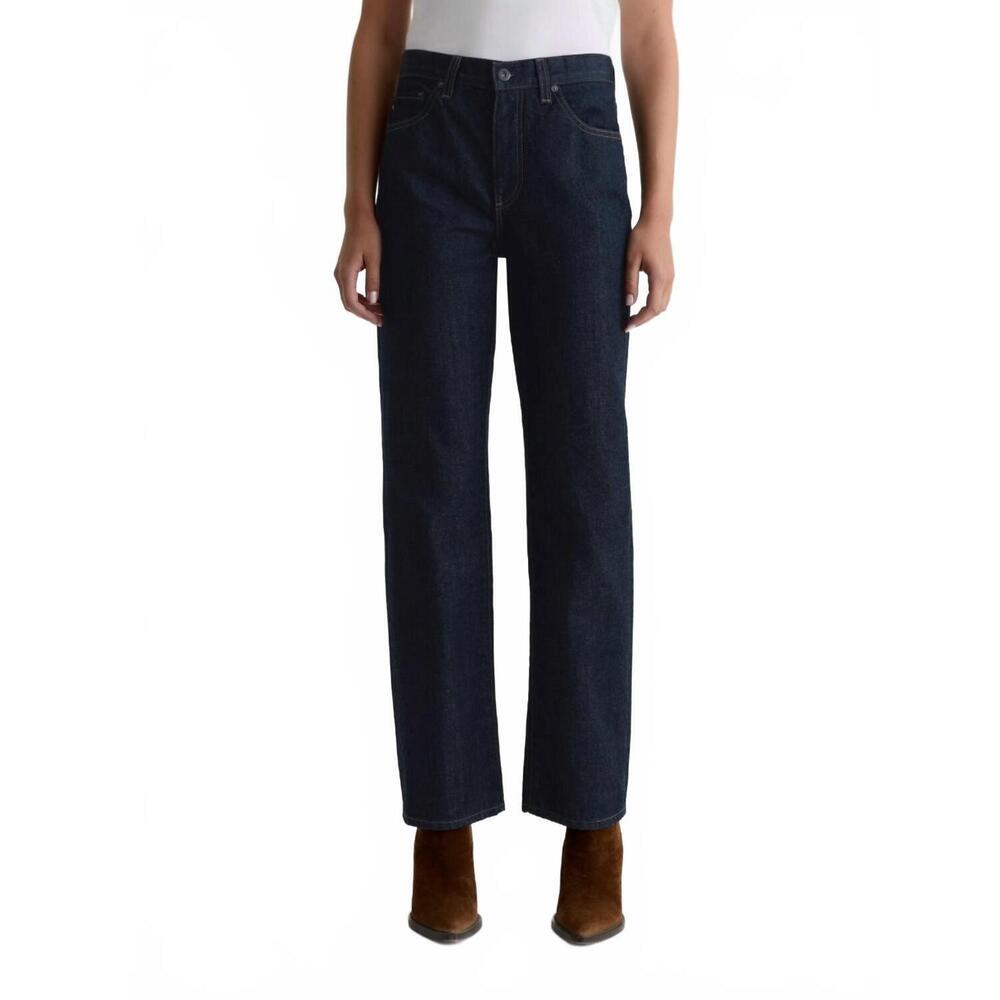 Ag Adriano Goldschmmied Women's Straight Leg Jeans in Dark Indigo